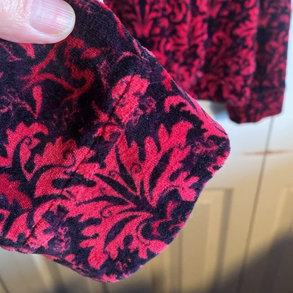 Charter Club Petite Long Sleeve Zipper Close Pockets Velour Top Meduim-Petite - Picture 8 of 14